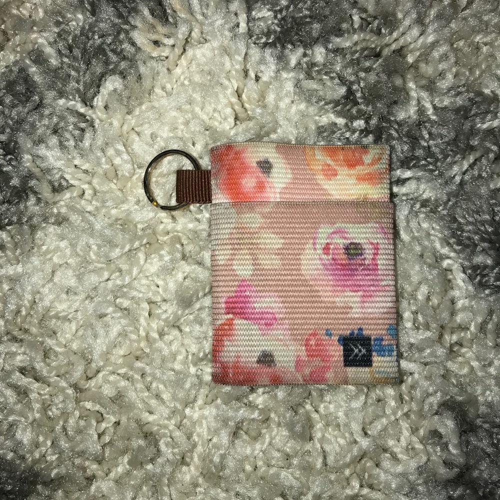 Thread wallets keychain card holder